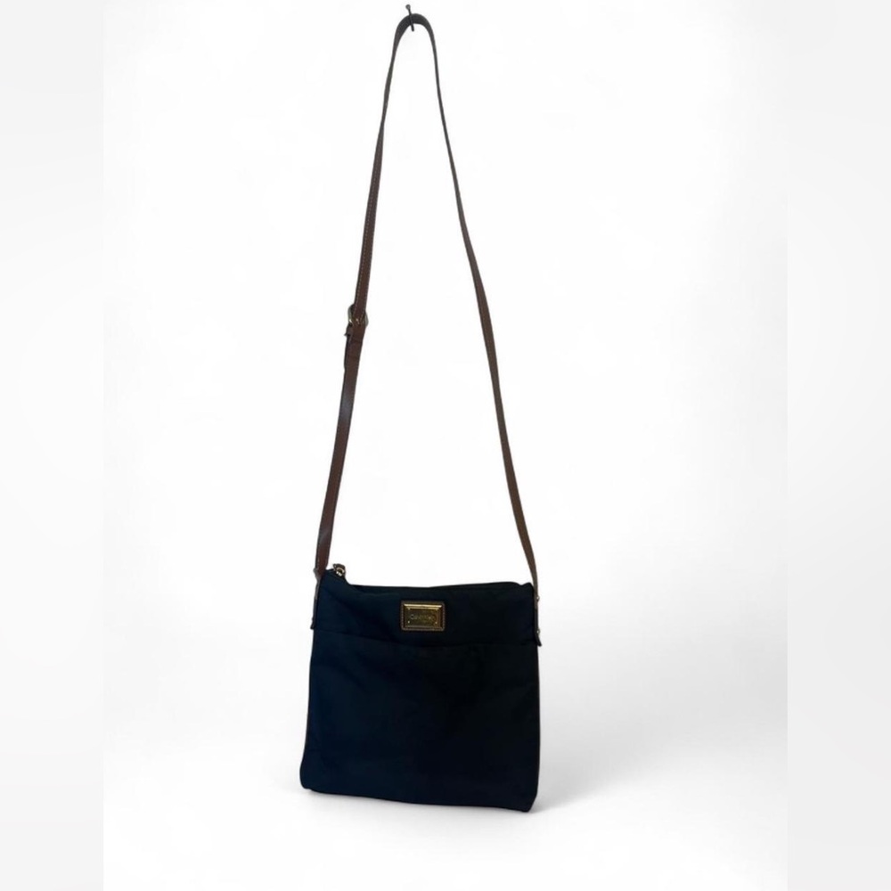 Calvin Klein Navy and Brown Crossbody Bag